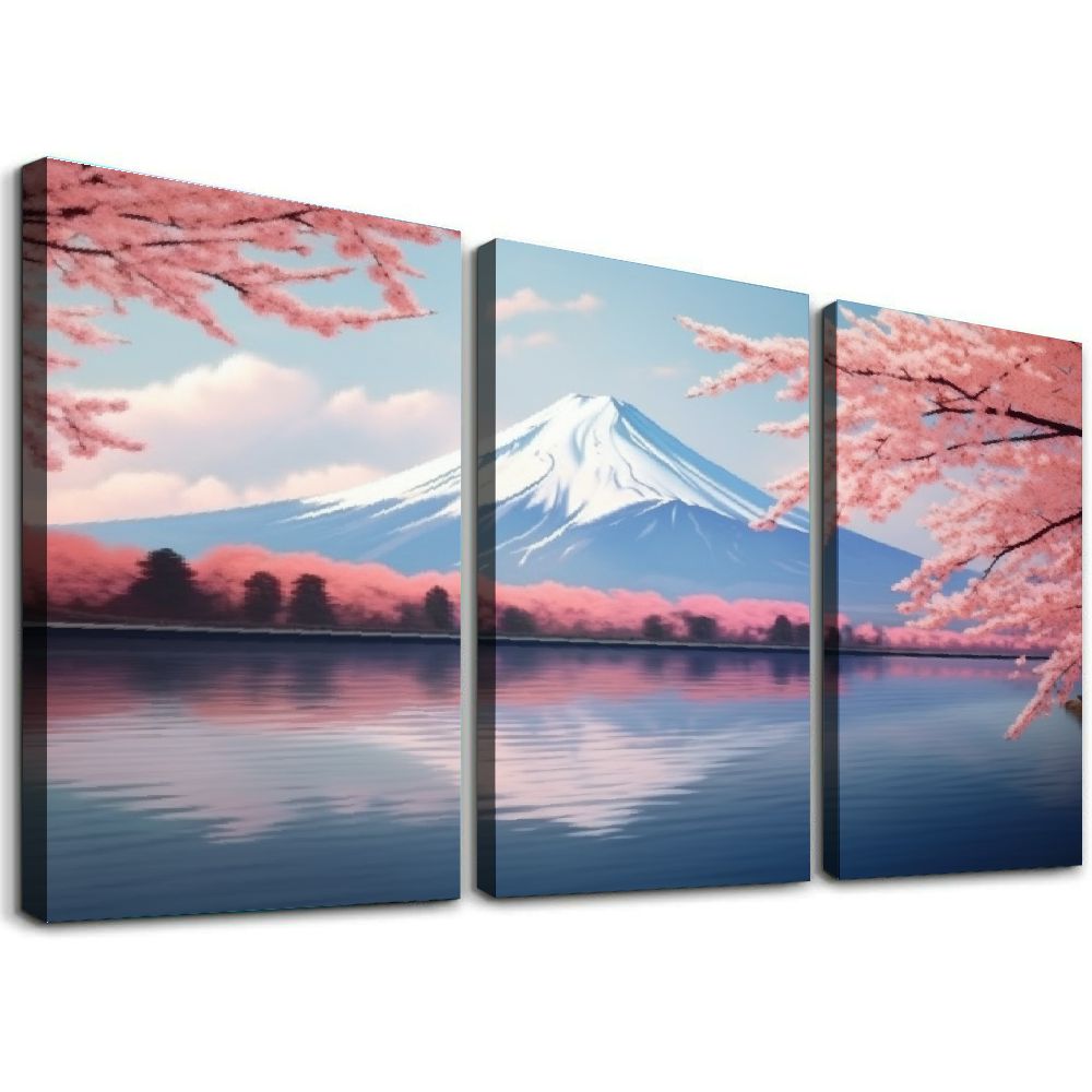 YIKUMA Canvas Wall Art Landscape Canvas Art Prints Snow Mountain ...