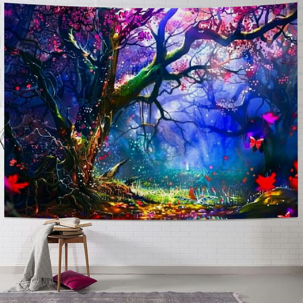 YIKUMA Fantasy Forest Tapestry Tree of Life Nature Landscape Tapestry ...