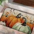 YIKUMA Pumpkins Felt Square Floor Mat for Home Entrance Outside, Anti