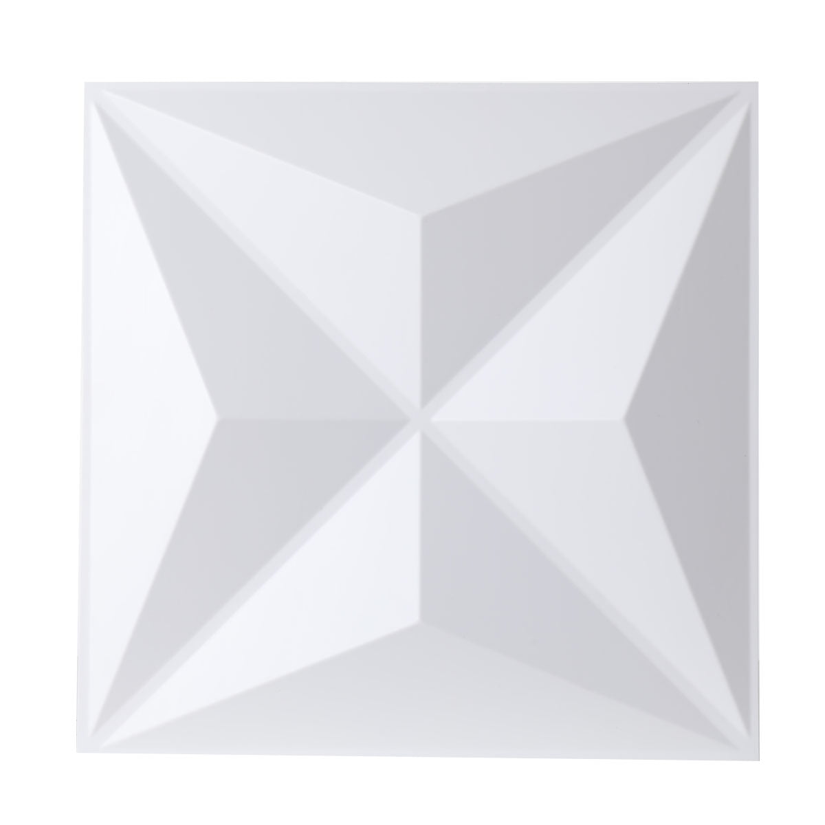 YILIKISS 3D Wall Panel 12''x12'' White Star Textured PVC Wall Panels ...