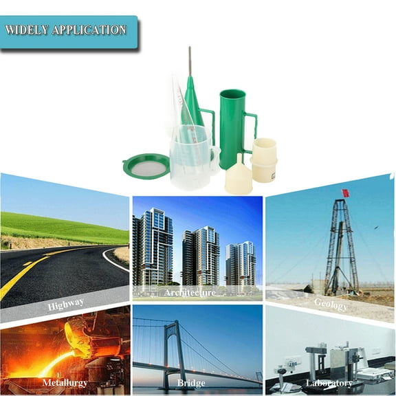 YILIKISS Marsh Funnel and Viscosity Cup Mud Tester Slurry Test Kit Sand Content Kit Mud Tester Viscosimeter Sand Content Meter Kit