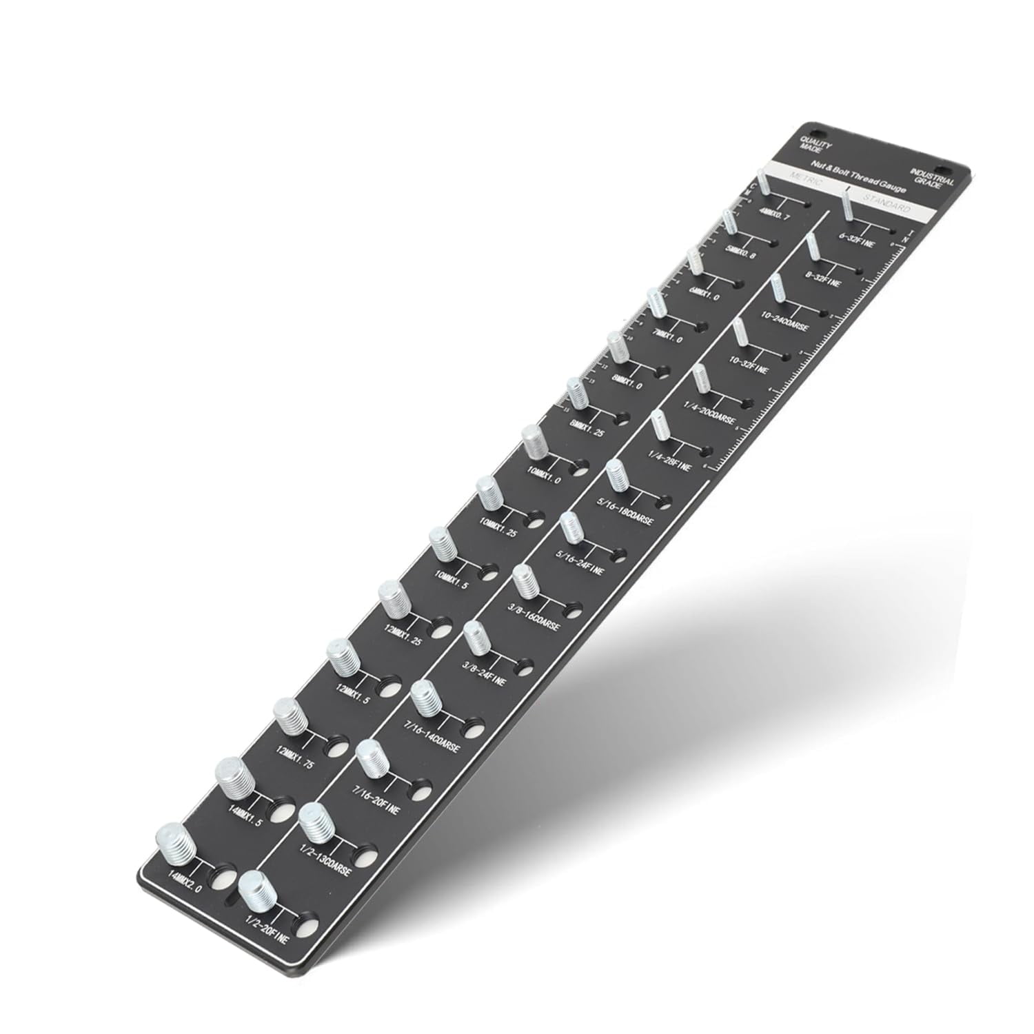 YILIKISS Nut and Bolt Thread Checker Bolt and Nut Identifier Gauge 28 ...