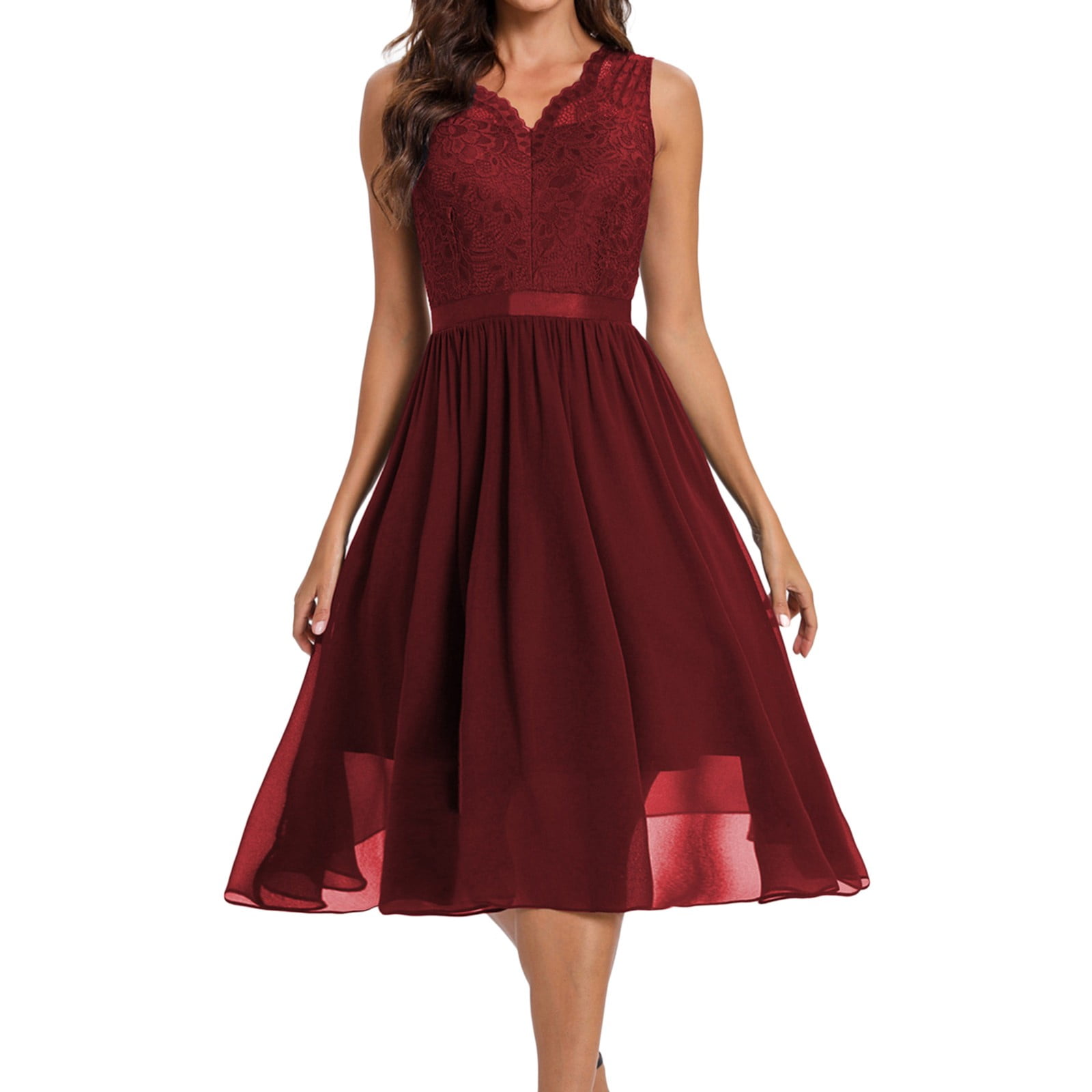 YILINDER Wedding Guest Dresses for Women Evening Lace Chiffon Party