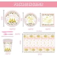 thumbnail image 1 of YILOSF-141pcs Princess Party Decorations Disposable Tableware Set Inculde Plates Napkins Knives Forks Straws Cup and Tablecloth for Birthday Party Bridal Serve 20 Guests, 1 of 2
