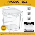 thumbnail image 1 of YILOSF-Battery Disposal Container Battery Recycling Container 1.32 Gallons Capacity Dry Cell Storage Recycling Bin with Label (White,Square), 1 of 4
