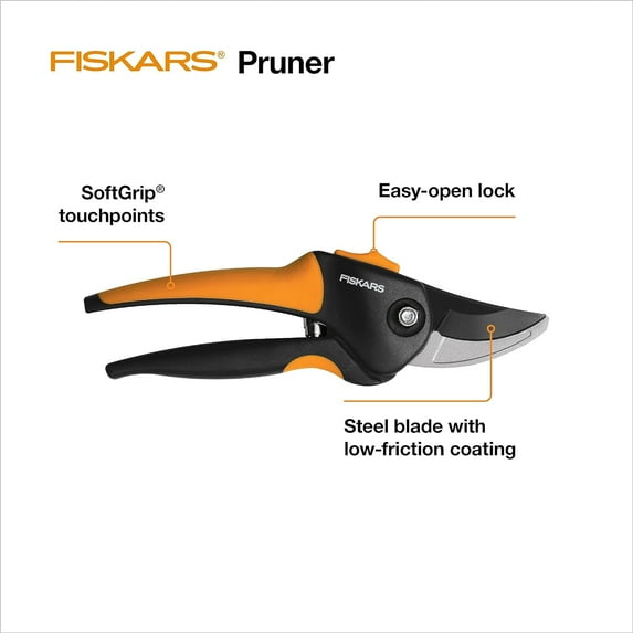YILOSF-Bypass Pruning Shears, Branch Cutter with 5/8" Cut Capacity, Garden Shears with Sharp Steel Blade, Rust Resistant, Ergonomic Pruners with Comfort Handle and Safety Lock, Gardening Hand Tools