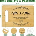 thumbnail image 1 of YILOSF-Wedding Gifts for Newlyweds, Bamboo Cutting Board for Kitchen, Mr & Mrs Marriage Chopping Board With A Gift Card, Engagement Bridal Shower Gifts for Bride And Groom -01, 1 of 3