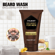 YILSET Just For Men Control GX Grey Reducing Beard Wash Shampoo with Keratin, Gradually Colors Mustache and Beard, Leaves Facial Hair Thicker Softer and Fuller, 4 Fl Oz - Pack of 1