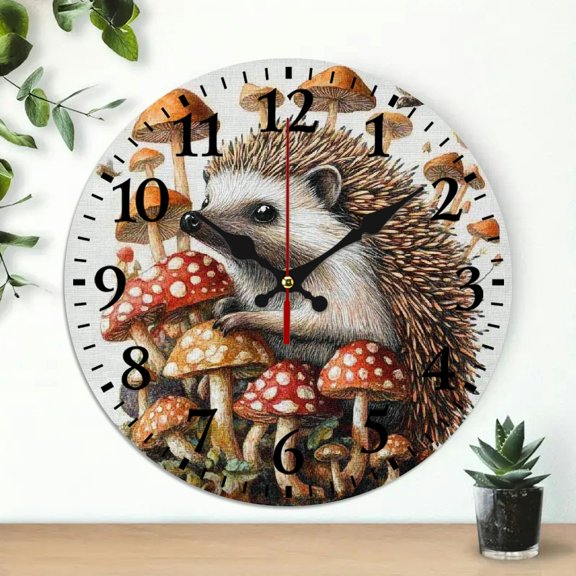 YILUYINQING 1743923862018000 Theme Round Wooden Wall Clock for Home Decor, 10 Inch Perfect for Living Rooms, Kitchens, Dorms 10x10in