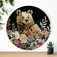 thumbnail image 1 of YILUYINQING Bear Flowers Mama Bear Round Wooden Wall Clock for Home Decor, Silent Mechanical Movement Wall Art Decor, Ideal for Living Rooms, Kitchens, Dorms, and Everyday Gifts 10x10in, 1 of 8