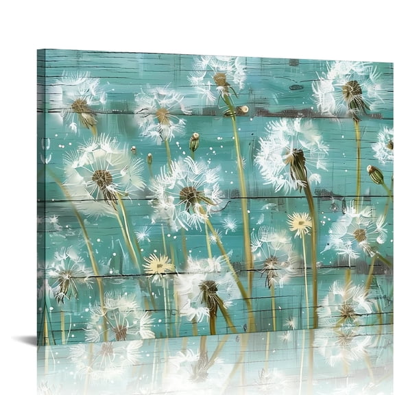 YILUYINQING Dandelions Canvas Wall Art Decor - Stylish Wall Pictures for Home and Office, Ready To Hang Room Home Art Decor 16x12in