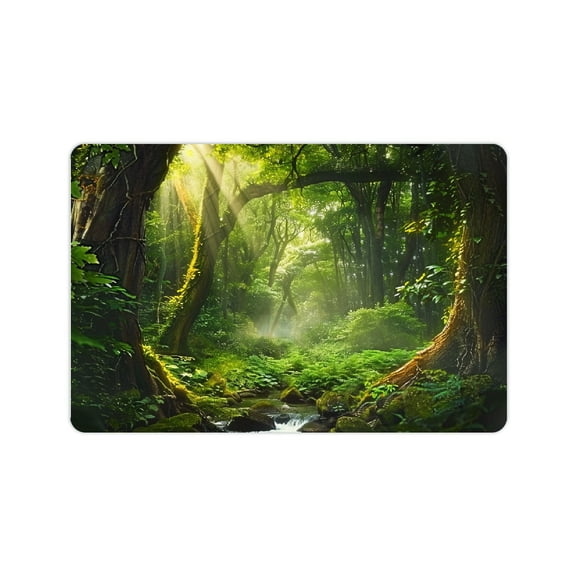 YILUYINQING Diatom Mud Mats Non-Slip Forest Stream Light Home 24x16in