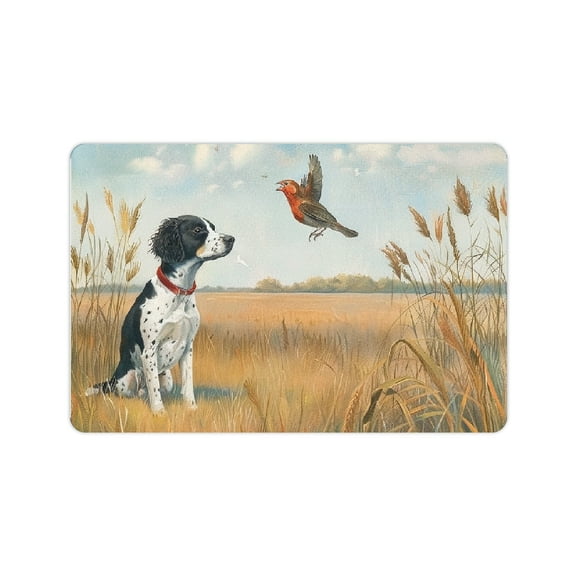 YILUYINQING Diatom Mud Mats Non-Slip Home Rug for Dog Bird Grass Field Theme 24x16in