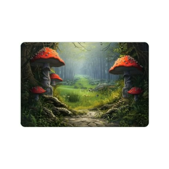 YILUYINQING Diatom Mud Mats Non-Slip Mushrooms Rocks Path Home Theme Quick Drying Absorbent Rubber Backing Technology Easy Storage Super Water Absorption 24x16in