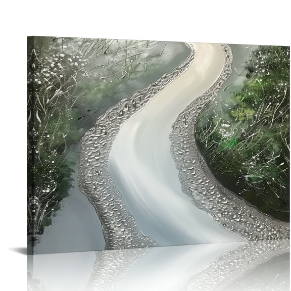 YILUYINQING Generative Art Canvas Prints Wall Decor for Bedroom Kitchen, Ready To Hang Home Art Decorations 16x12in