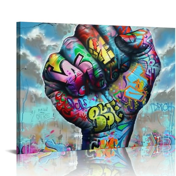 YILUYINQING Graffiti Art Canvas Prints Wall Art Decor for Home Living Room Bedroom Kitchen Bathroom Office Salon Bar Mediation 30x40cm 16x12in