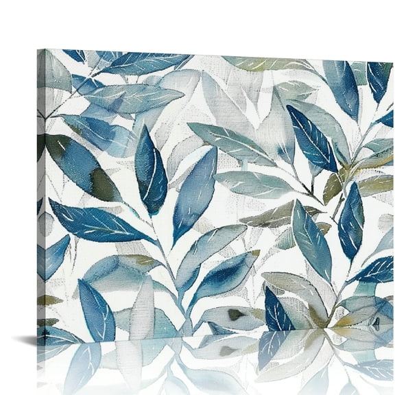 YILUYINQING Leaf Pattern Canvas Prints Wall Art Decor, Modern Ready To Hang Room Home Art Decor 16x12in