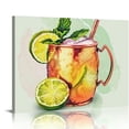 thumbnail image 1 of YILUYINQING Lemonade Lime Mint Canvas Wall Art For Home Decor 16x12in, 1 of 6