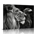 thumbnail image 1 of YILUYINQING Majestic Lion Eagle Wall Decor Canvas Prints Art 20x16in, 1 of 6