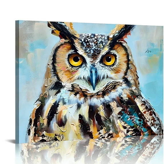 YILUYINQING Owl Wall Art Canvas Decor for Home, Bedroom, Kitchen 20x16in