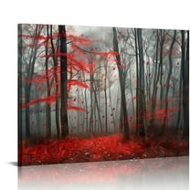 YILUYINQING Red Leaves Modern Canvas Prints Wall Decor for Home 16x12in