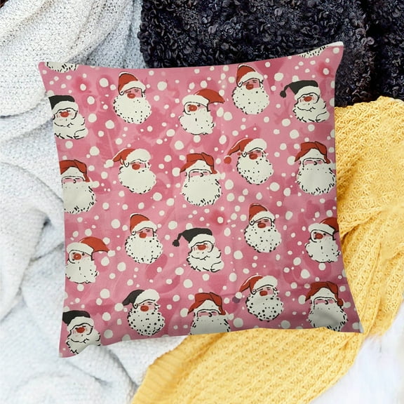 YILUYINQING Santa Claus Polka Dots Kitsch Movement Pillow Cover 18x18in
