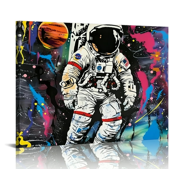 YILUYINQING Space Shuttle Print On Canvas Art Modern Wall Decor Ready To Hang - Home Living Room Office Art Decor 16x12in