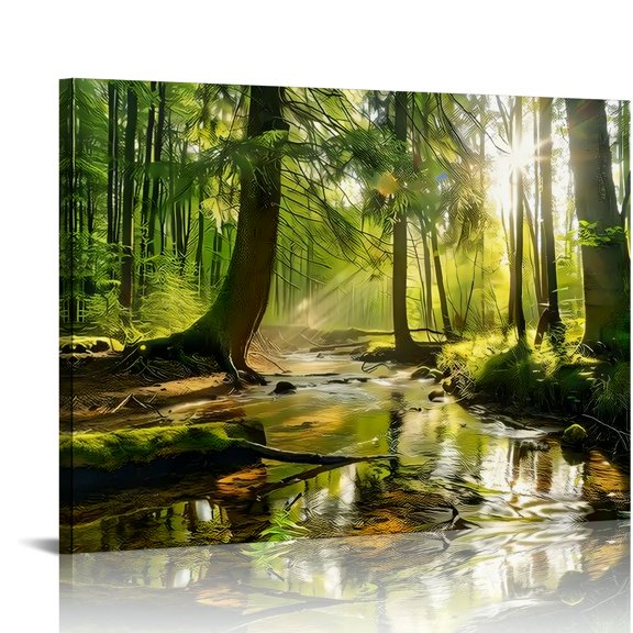 YILUYINQING Sunlight Wall Art Print on Canvas Home Decor Ready to Hang 16x12in