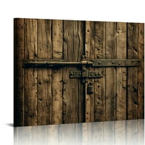 YILUYINQING Weathered Wood Wall Art Decor for Bathroom, Modern Canvas Prints Ready To Hang - Home Room Art Decor 16x12in