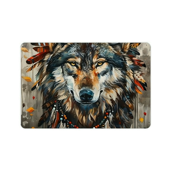 YILUYINQING Wolf Feathers Dream Catcher Diatom Mud Bath Mat Home Decor 24x16in
