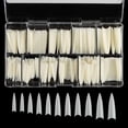 thumbnail image 1 of YIMART 500pcs/Box Natural Acrylic Medium Long Stiletto Nail Tips Easy Coffin Nails Sharp False Nail Art Tips For Nails Salon, 1 of 9