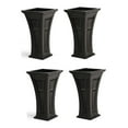 thumbnail image 1 of YIMBY Heritage Self Watering Tall Outdoor Garden Patio Planter Pot, (4 Pack), 1 of 7
