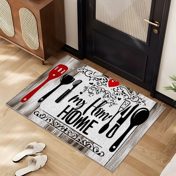 YIMEIS 1PC Family kitchen Pineapple Circle All-Purpose Household Floor Mat Non-Slip Absorbent Wear-Resistant for Kitchen Entryway Bathroom