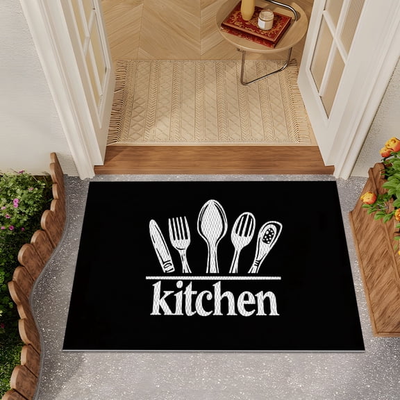 YIMEIS 1PC Kitchen tools Pineapple Circle Home Comfort Floor Mat Non-Slip Absorbent Wear-Resistant for Kitchen Sink Laundry Doorway