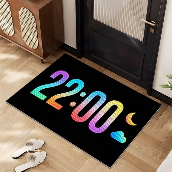 YIMEIS 1PC Night falls Pineapple Circle Multi-Scene Indoor Floor Rug Anti-Slip Absorbent Durable for Kitchen Bathroom Living Room