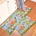 thumbnail image 1 of YIMEIS 2Pcs Easter bunny eggs Pineapple Circle All-Purpose Household Floor Mat Non-Slip Absorbent Wear-Resistant for Kitchen Entryway Bathroom, 1 of 10