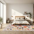 thumbnail image 1 of YIMEIS 8'x10'Area Rugs for Living Room,Non Slip Washable Rugs Boho Moroccan Area Rug Soft Neutral Bohemian Carpet Distressed Indoor Rug for Bedroom Dining Room(2'x3' Flower), 1 of 6
