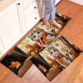 thumbnail image 1 of YIMEIS Autumn Pumpkin Cat Fall Kitchen Rugs Non Skid Washable Area Carpet [Made in USA], Multi - 2 Pcs 16''*24''/47''*18'', 1 of 10