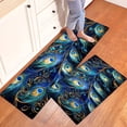 thumbnail image 1 of YIMEIS Blue Gold Festive Kitchen Decor Set of 2 Christmas Fall Kitchen Rugs, Xmas Decorative Farmhouse Floor Mats for Home Kitchen Dining Room Decorations - 16''*24'' and 17''*47'' inch, 1 of 10