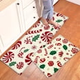 thumbnail image 1 of YIMEIS Christmas Candy Snowflake Christmas Tree Fall Kitchen Rugs Set of 2, Xmas Holiday Kitchen Mat Decor Home Decorations, Green Christmas Mats for Kitchen Floor - 16''*24'' and 17''*47'' in, 1 of 10
