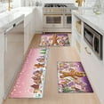 thumbnail image 1 of YIMEIS Christmas Gingerbread Candy Cane Man Fall Kitchen Mat Set of 3,Xmas Winter Seasonal Farmhouse Home Seasonal Decorations Rugs for Floor - 16''*24'' and 20''*30'' and 17''*47'' in, 1 of 10