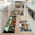 thumbnail image 1 of YIMEIS Christmas Night Snowman House Kitchen Mat Rug Set  - 3 Pcs Perfect for Kitchen Counter, 16''*24''/20''*32''/47''*18'', Functional for Decoration, 1 of 10