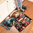 thumbnail image 1 of YIMEIS Christmas cow lights Machine Washable Non-Slip Rubberback Indoor Runner Rug/Area Rug for Kitchen, Hallway, Kitchen, Entryway, Bathroom, 2 Piece Set - 16''*24''/47''*18'', 1 of 10