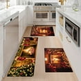 thumbnail image 1 of YIMEIS Christmas trees, presents, fireplaces Machine Washable Non-Slip Rubberback Indoor Runner Rug/Area Rug for Kitchen, Hallway, Kitchen, Entryway, Bathroom, 3 Piece Set, 1 of 10