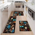 thumbnail image 1 of YIMEIS Coffee Bean Blue Cup Kitchen Decor Set of 3 Christmas Fall Kitchen Rugs, Xmas Decorative Farmhouse Floor Mats for Home Kitchen Dining Room Decorations - 16''*24'' and 20''*30'' and 17''*47'', 1 of 10