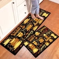 thumbnail image 1 of YIMEIS Coffee bean on black background Kitchen Mat Washable Non-Skid Absorbent Runner Rugs (16''24''/47''18'') - 2 Pcs Recommended for Kitchen Sink Front/Floor, Suitable for All Age Groups, 1 of 10