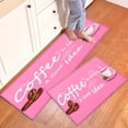 thumbnail image 1 of YIMEIS Coffee on pink background Kitchen Decor Set of 2 Christmas Fall Kitchen Rugs, Xmas Decorative Farmhouse Floor Mats for Home Kitchen Dining Room Decorations - 16''*24'' and 17''*47'' inch, 1 of 10