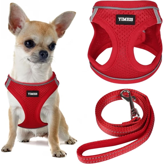 YIMEIS Dog Harness and Leash Set, No Pull Soft Mesh Pet Harness, Reflective Adjustable Puppy Vest for Small Medium Large Dogs, Cats
