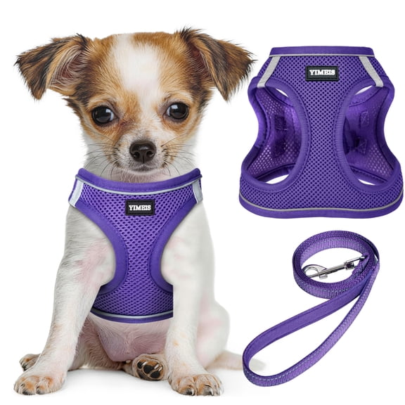 YIMEIS Dog Harness and Leash Set, No Pull Soft Mesh Pet Harness, Reflective Adjustable Puppy Vest for Small Medium Large Dogs, Cats