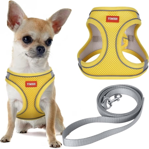 YIMEIS Dog Harness and Leash Set, No Pull Soft Mesh Pet Harness, Reflective Adjustable Puppy Vest for Small Medium Large Dogs, Cats